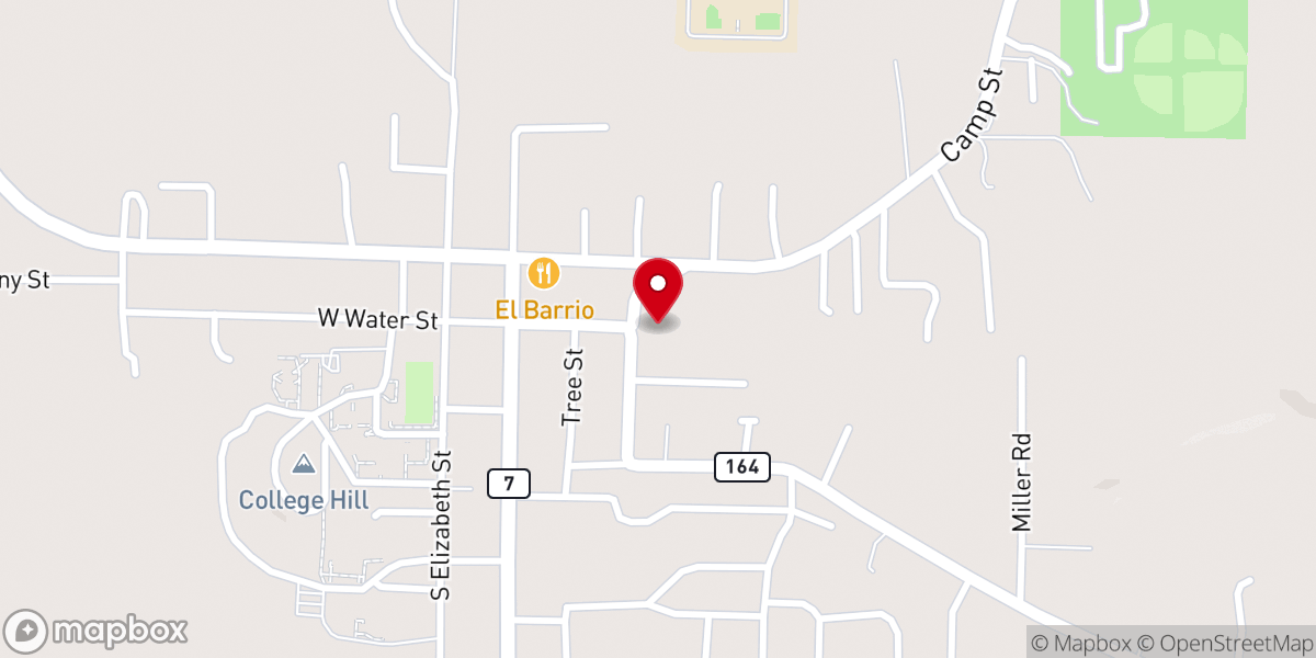 Map showing location of Church of Christ Dover