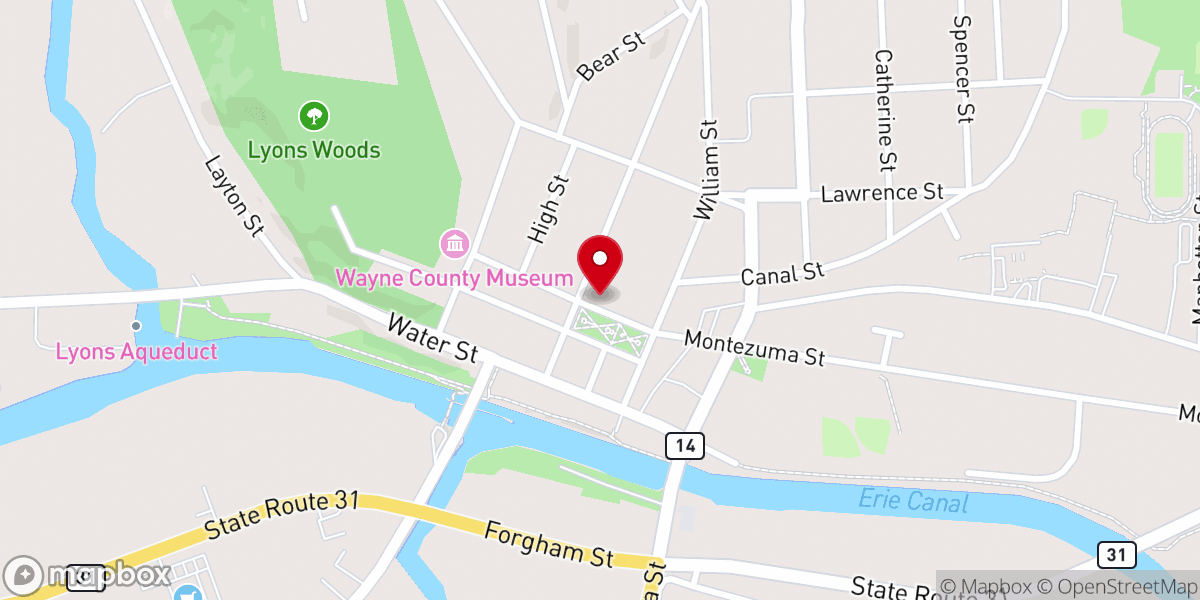 Map showing location of Elks Lodge