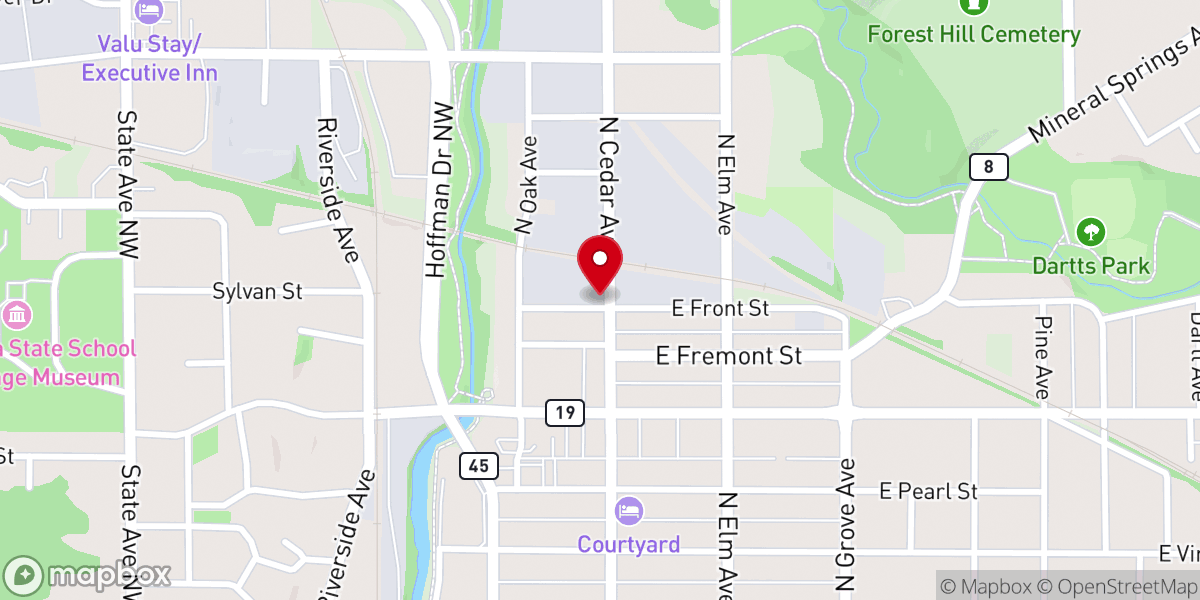 Map showing location of Lakeside Books
