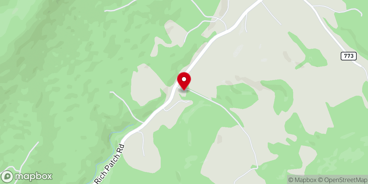 Map showing location of Mountain Valley Church