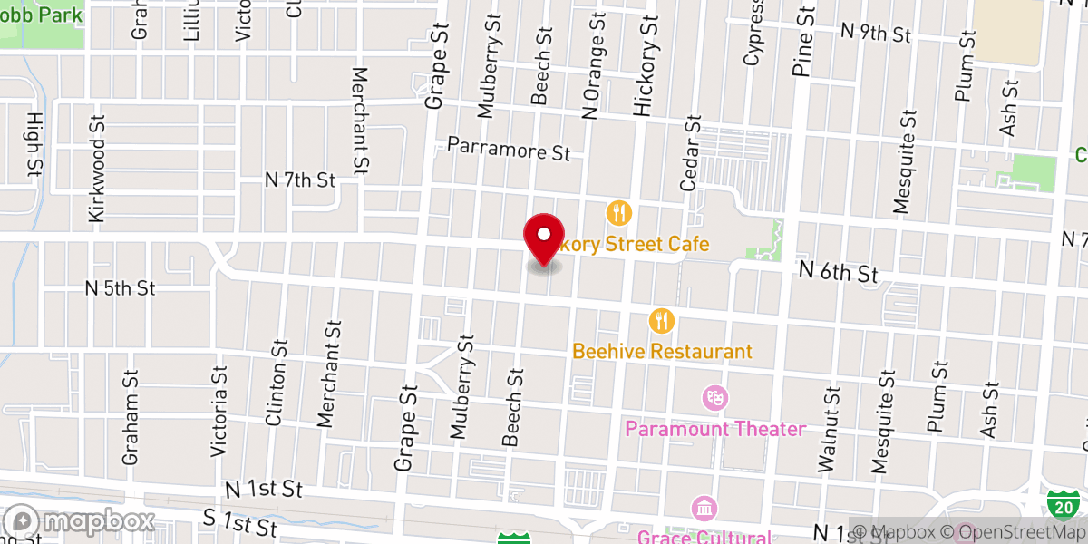Map showing location of St. Paul UMC Abilene