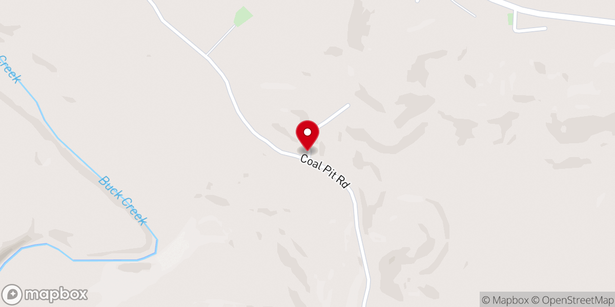 Map showing location of Cedar Gap Church