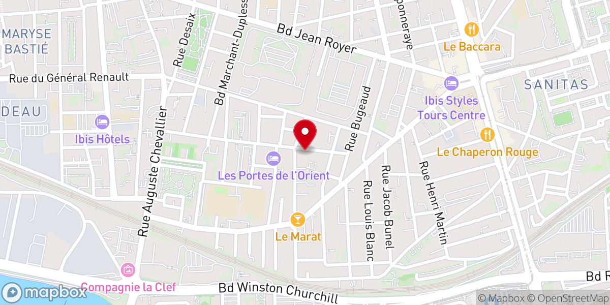 Map showing location of Le Protestant de l'Ouest