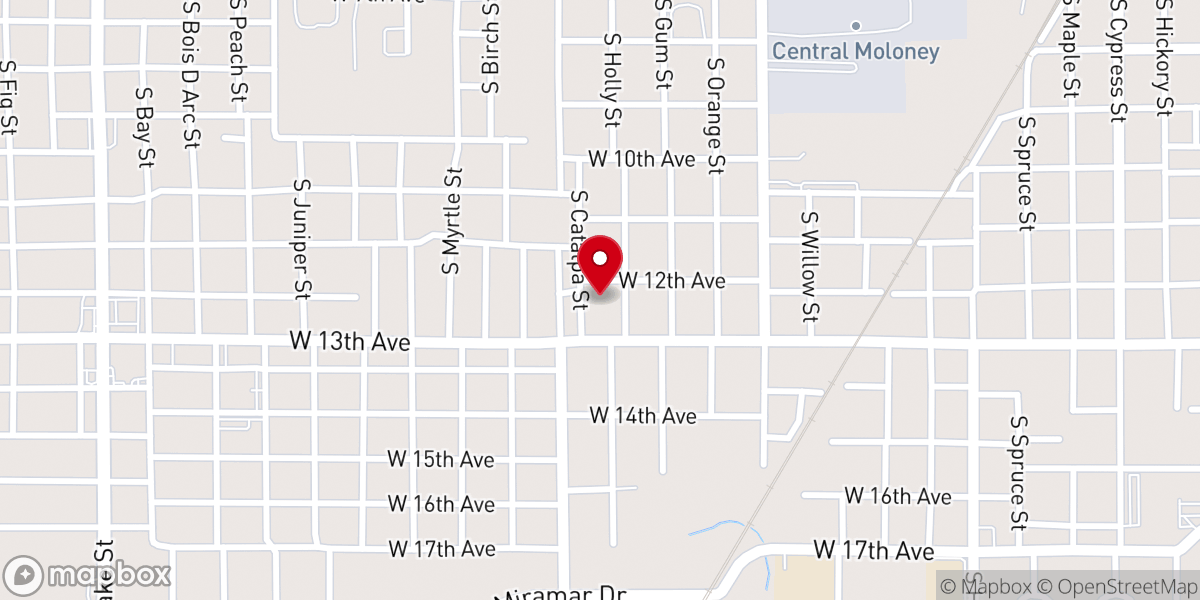 Map showing location of St Peters Rock Baptist Church