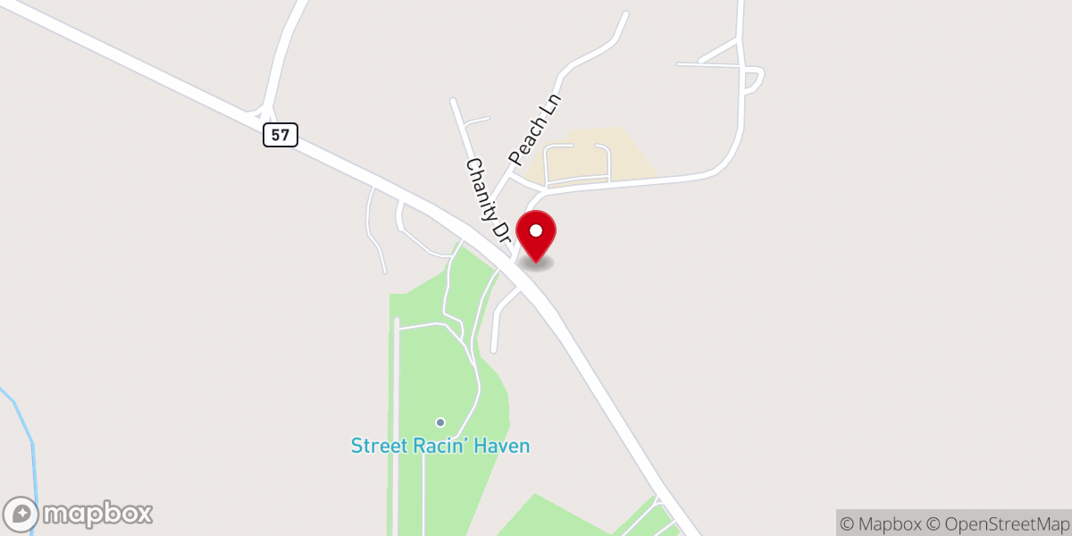 Map showing location of Quad County Memorial Chapel
