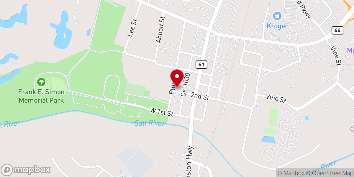 Map showing location of Mercy Hill Church
