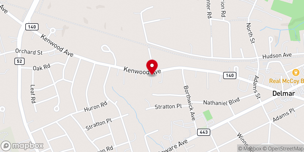 Map showing location of Upstate Baptist Church