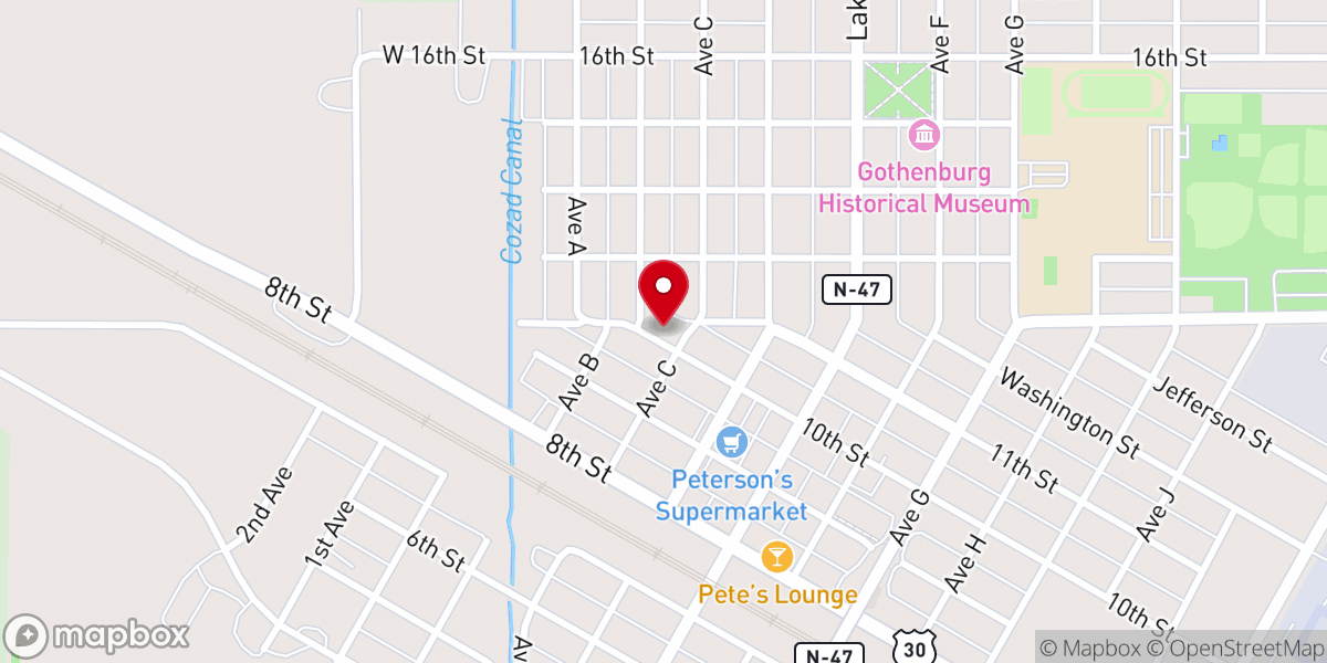 Map showing location of First Baptist Church