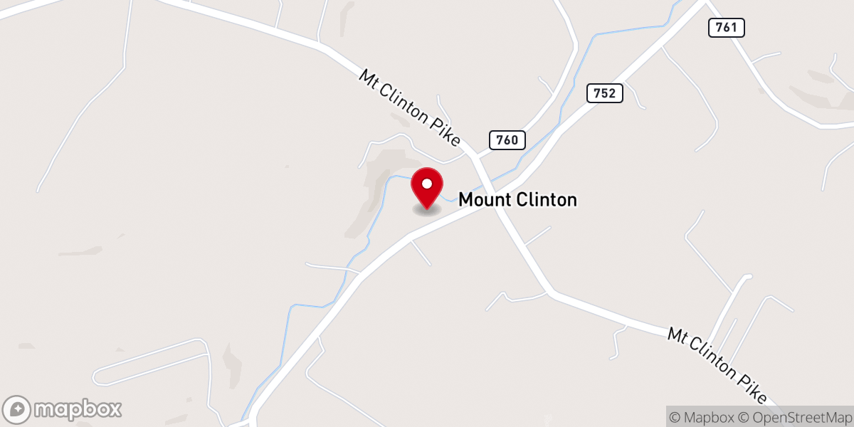Map showing location of Mt Clinton Methodist Church Parsonage
