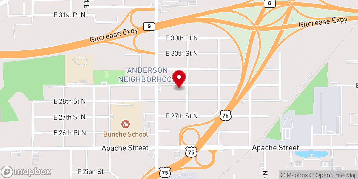 Map showing location of Pentecostal Temple Church of God