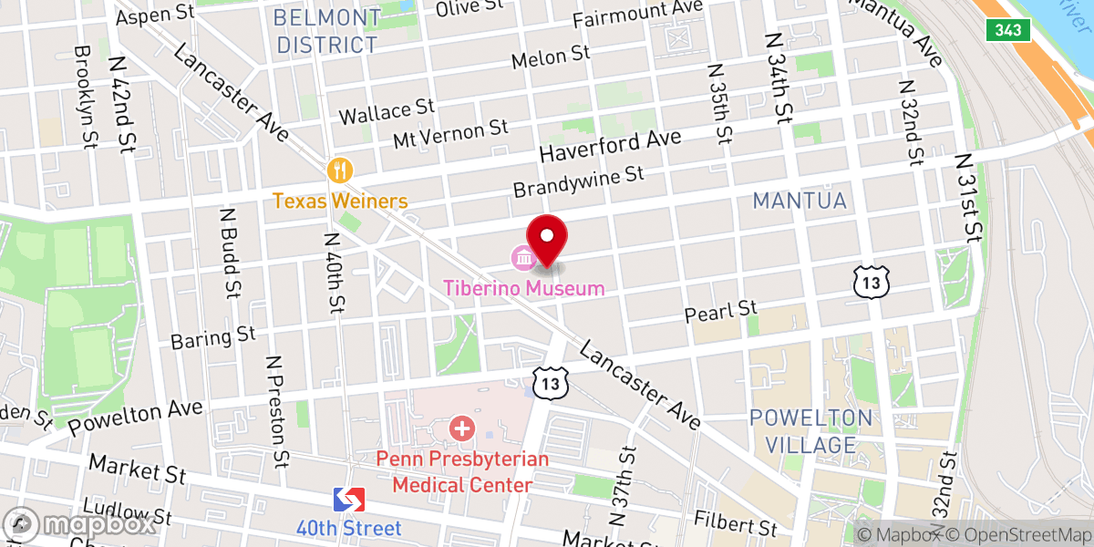 Map showing location of Tyree AME Church
