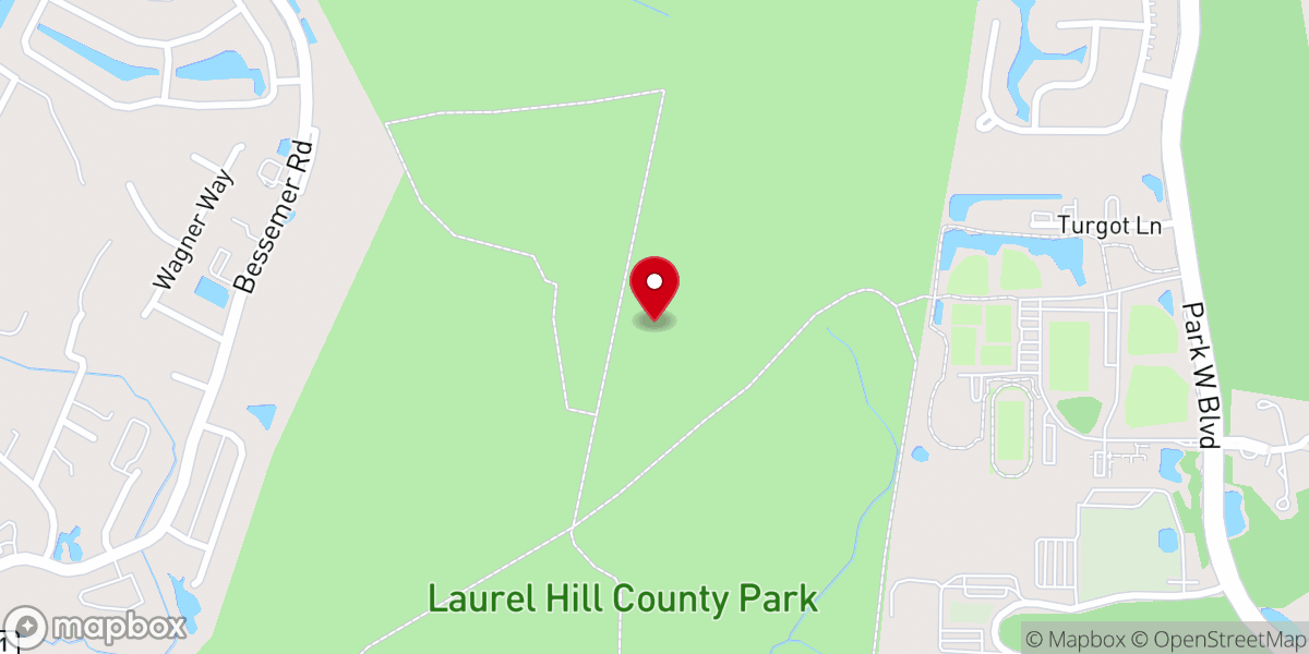 Map showing location of Laurel Hill County Park