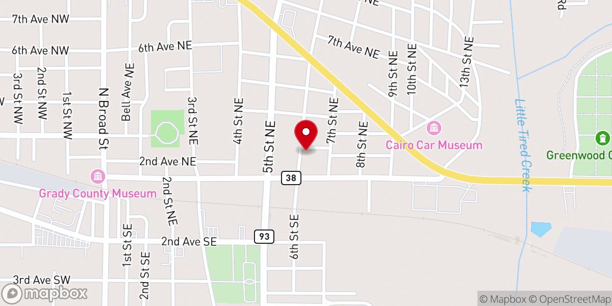 Map showing location of Warriors Apostolic Training Center Hub 2
