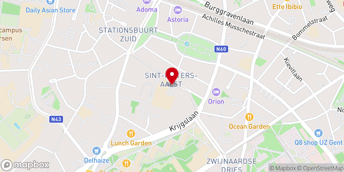 Map showing location of Sint-Pieters-Buitenkerk