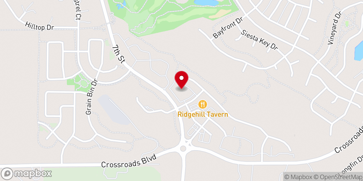 Map showing location of Eagle's Peak - 55+ Active Adult Community