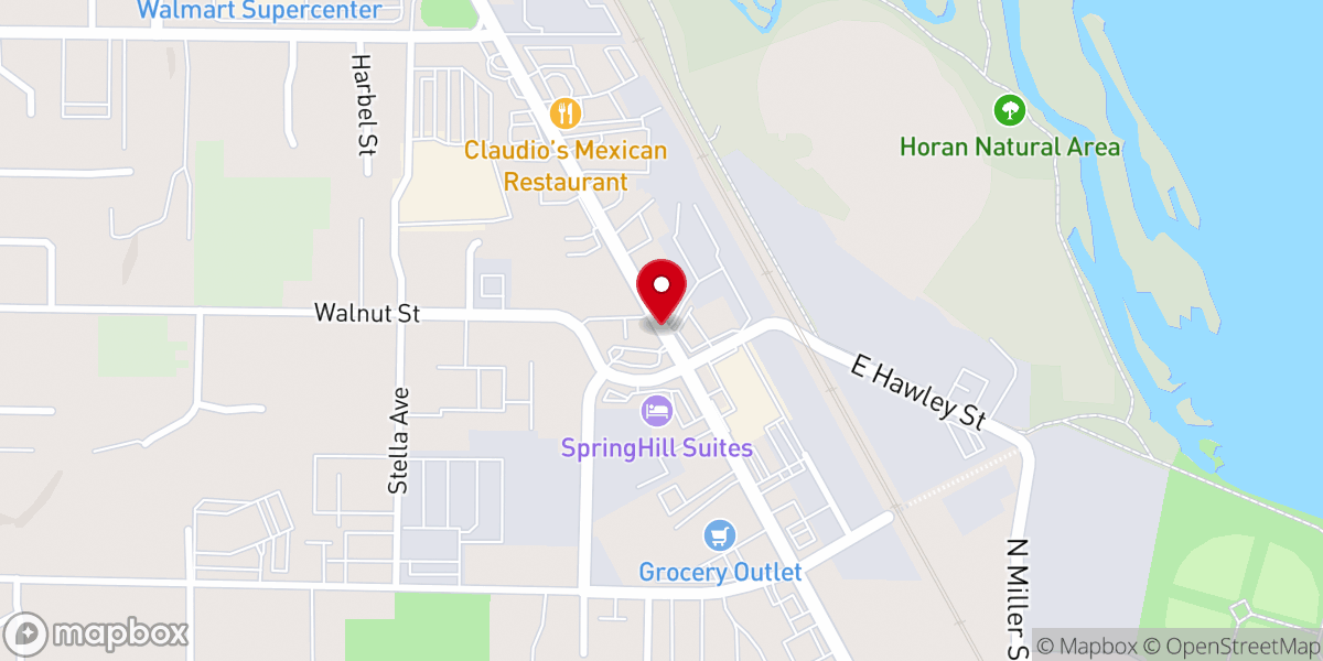 Map showing location of Hampton Hideaway