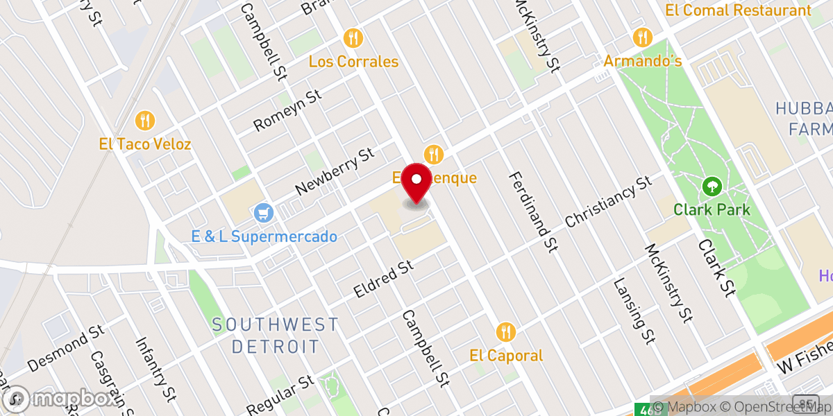 Map showing location of Most Holy Redeemer Church