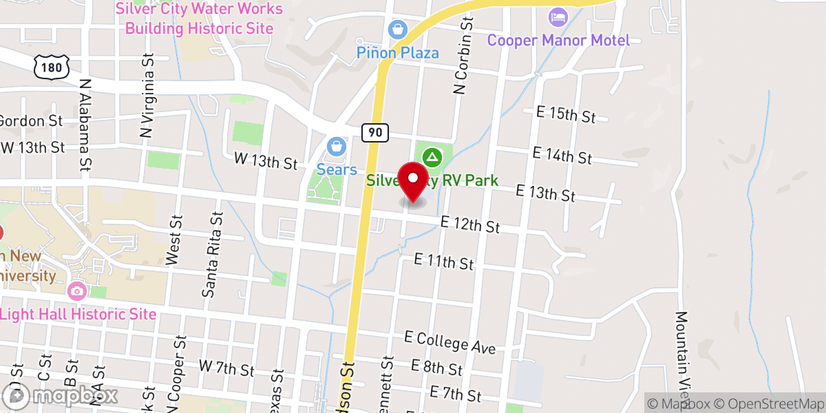 Map showing location of Grace Bible Fellowship