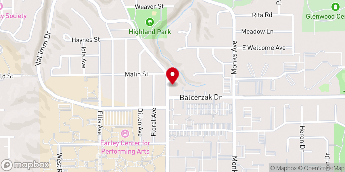 Map showing location of Mankato Church of Christ