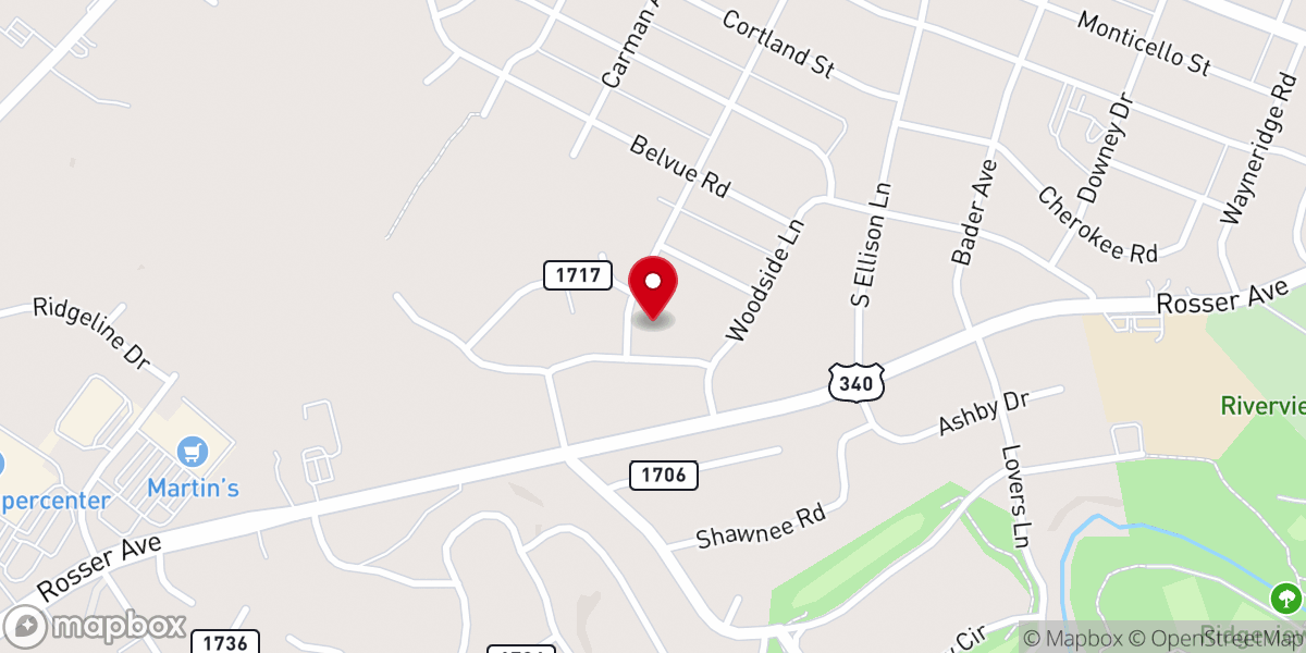 Map showing location of New Valley Church