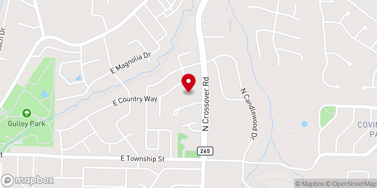 Map showing location of First Freewill Baptist Church