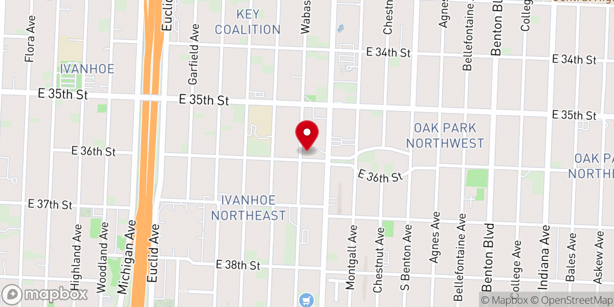 Map showing location of Mount Washington Missionary Baptist Church