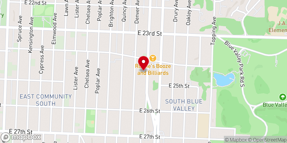 Map showing location of Mount Calvary United Methodist Church