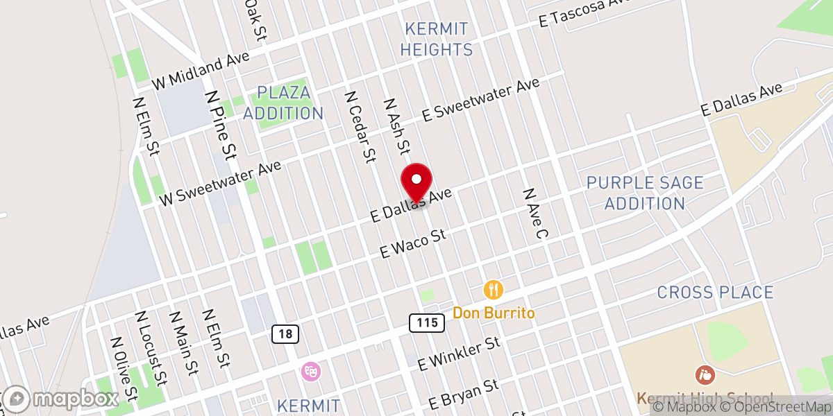 Map showing location of Church of God of Prophecy