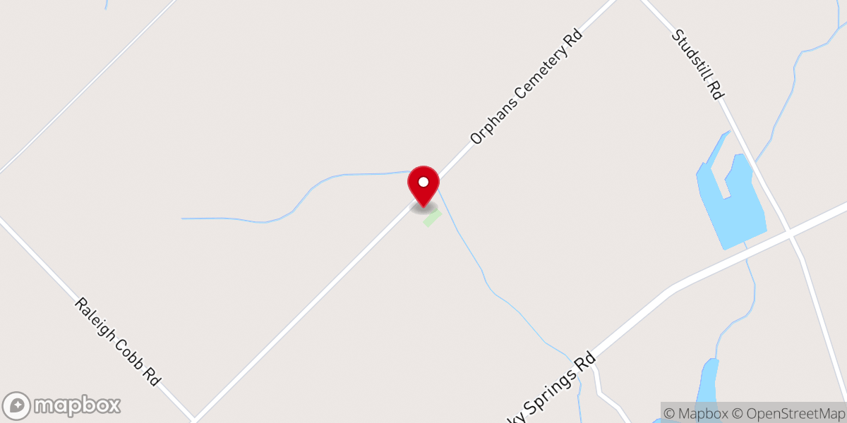 Map showing location of New Salem Church