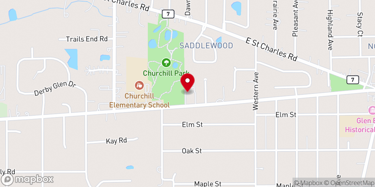 Map showing location of Cornerstone Christian Church