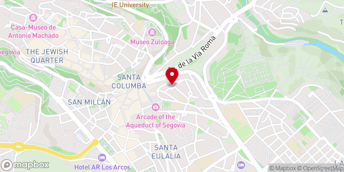 Map showing location of Iglesia de los Santos Justo y Pastor