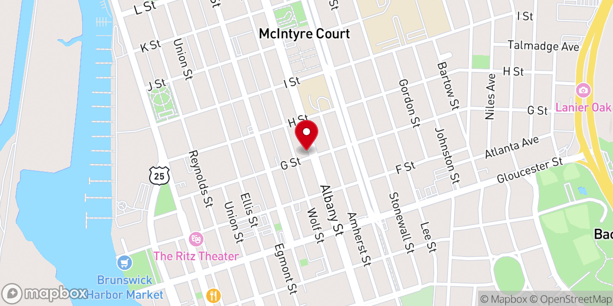 Map showing location of Grace Methodist Church