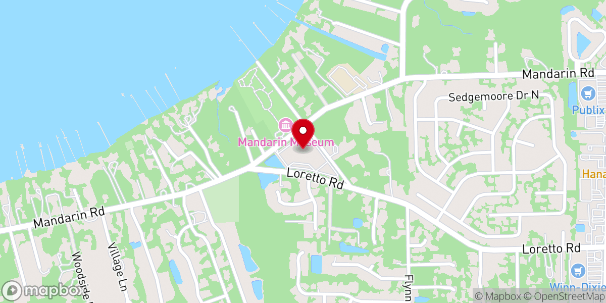 Map showing location of Mandarin Presbyterian Church