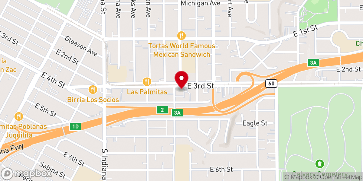 Map showing location of Our Lady of Lourdes Catholic Church