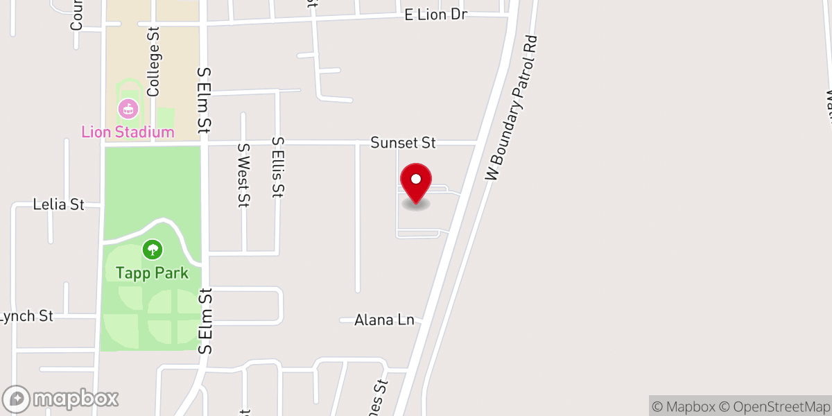 Map showing location of (18) FIRST BAPTIST CHURCH