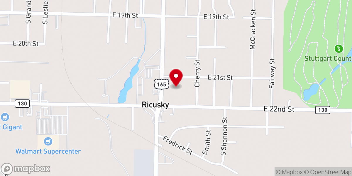 Map showing location of Grand Prairie Evangel Methodist Church