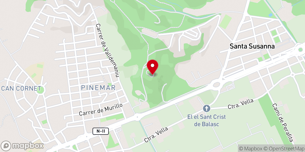 Map showing location of Virgen de Gracia de Santa Susanna