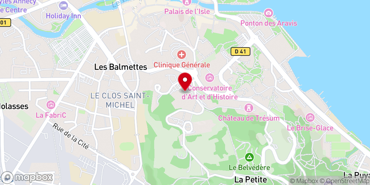 Map showing location of Maison du Diocèse