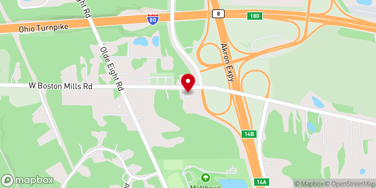 Map showing location of Boston Heights & Taiwanese Friends Church 克里夫蘭台灣基督教會