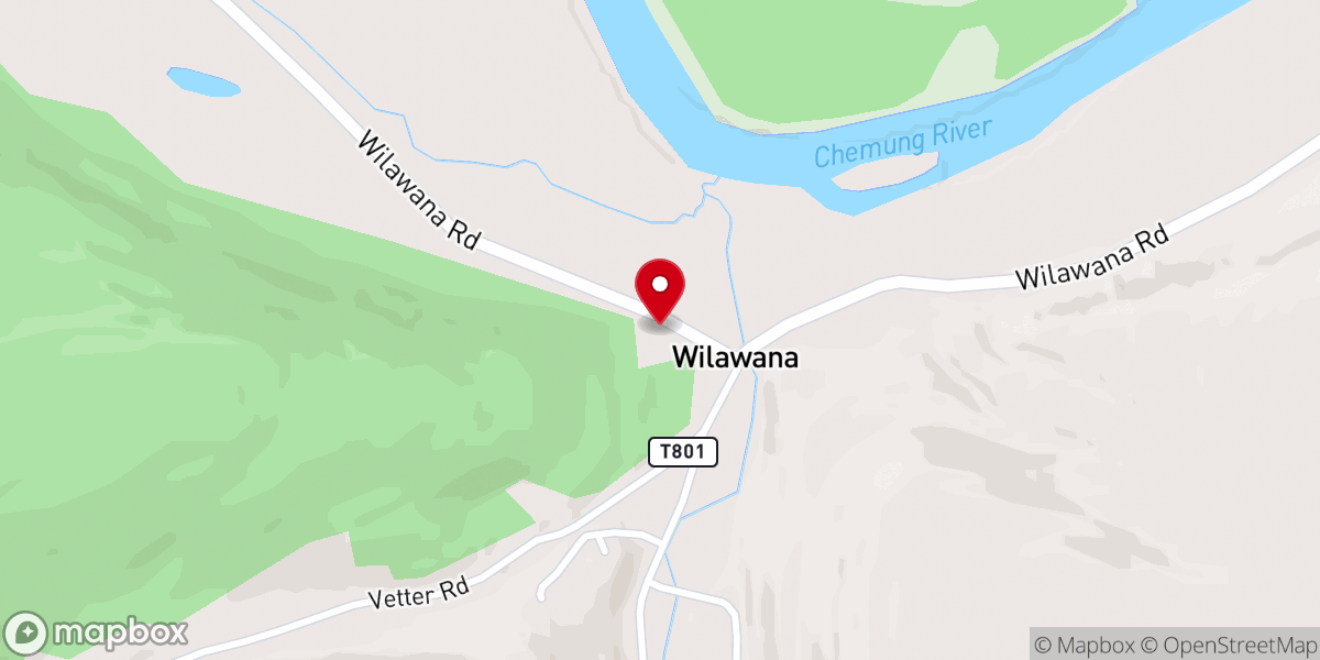 Map showing location of Wilawana Community Church