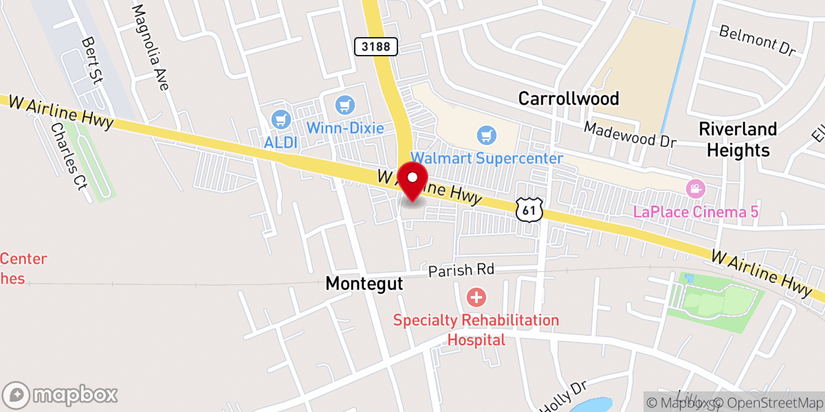 Map showing location of St. John Parish Administration