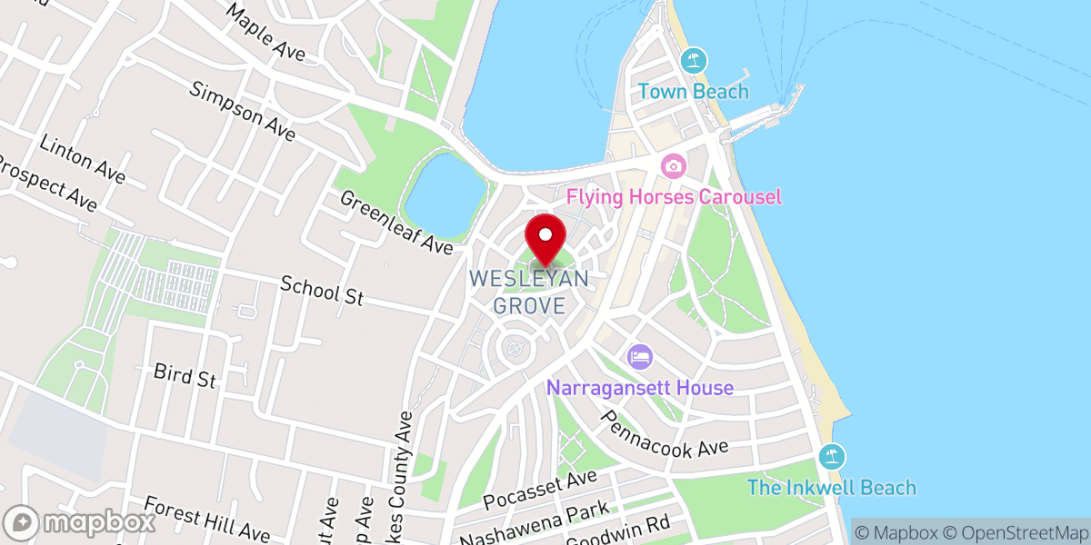 Map showing location of Apostolic House of Prayer of Martha Vineyard Inc