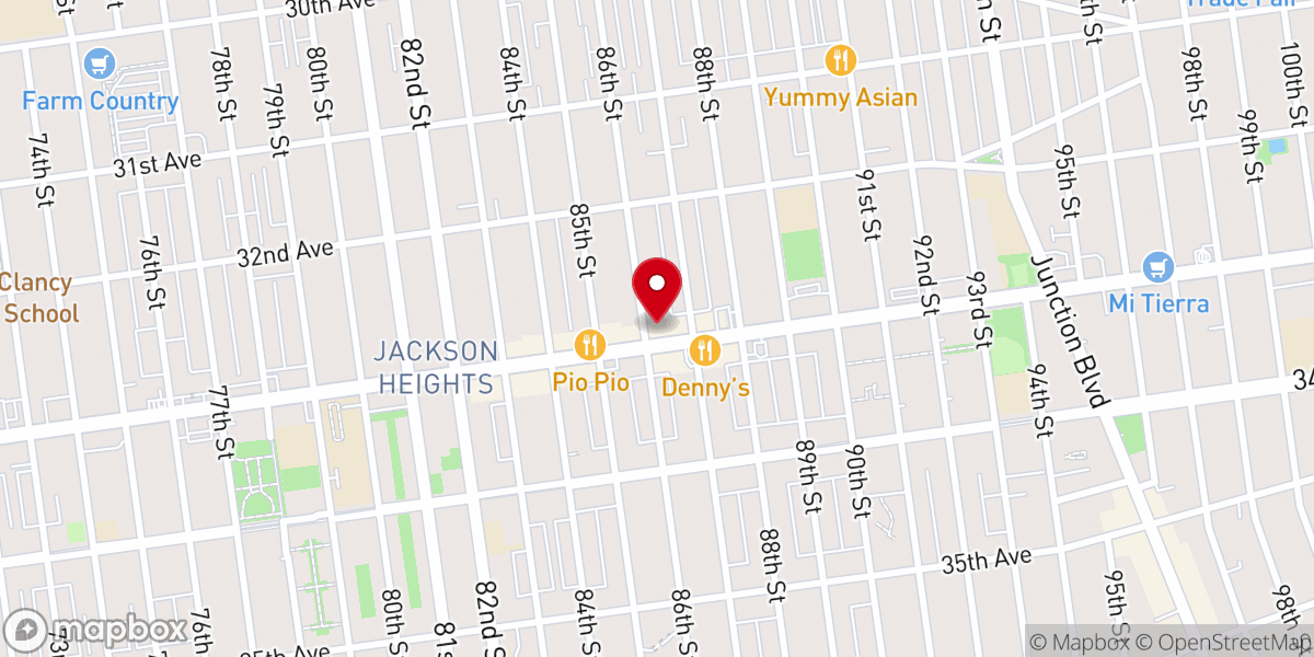 Map showing location of Jackson Heights Meditation