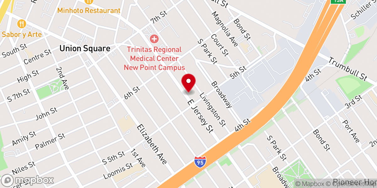 Map showing location of Lahermosa Iglesia-Evangelica