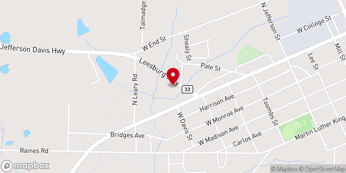 Map showing location of Emmery Chapel A.M.E. Church
