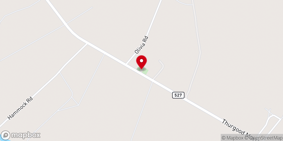 Map showing location of Elim United Methodist Church