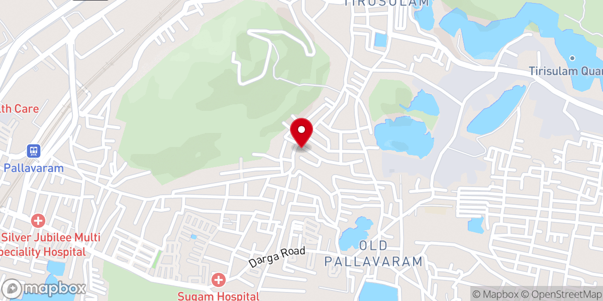 Map showing location of The Pentecostal Mission - Pallavaram