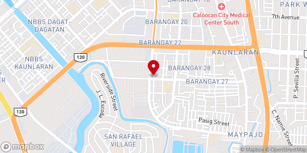 Map showing location of MCGI Locale of Kaunlaran, Caloocan City
