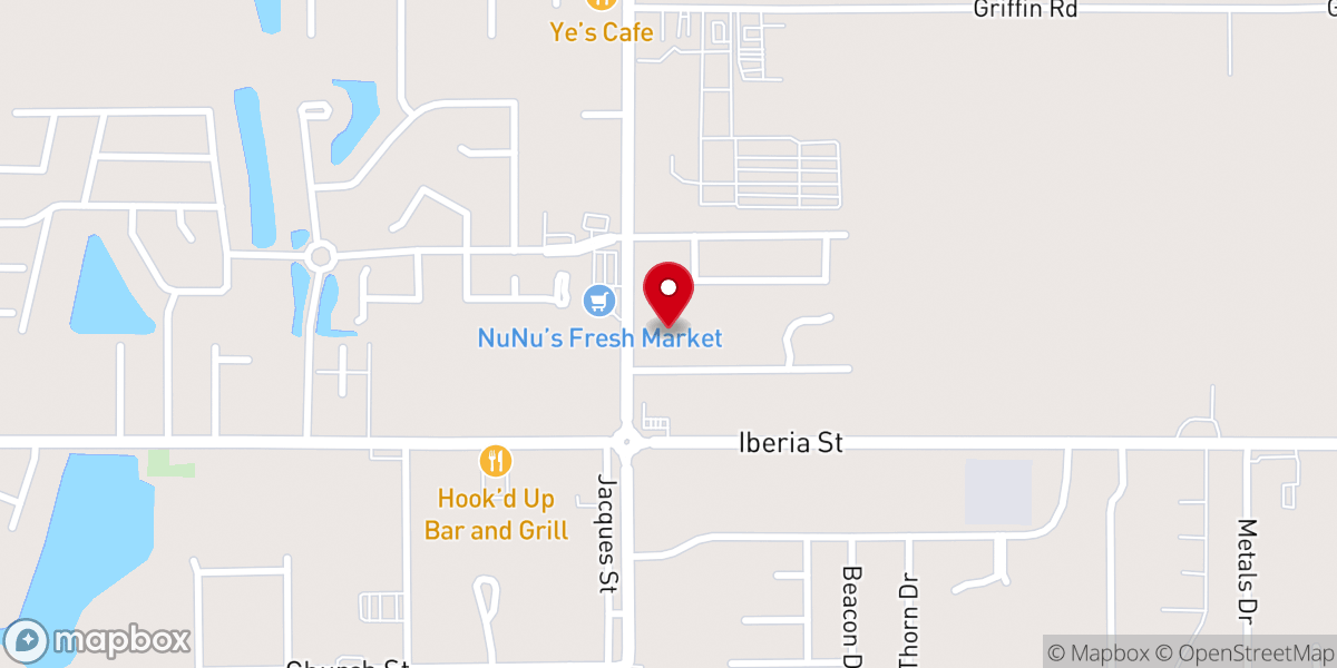 Map showing location of The Pentecostals of Youngsville