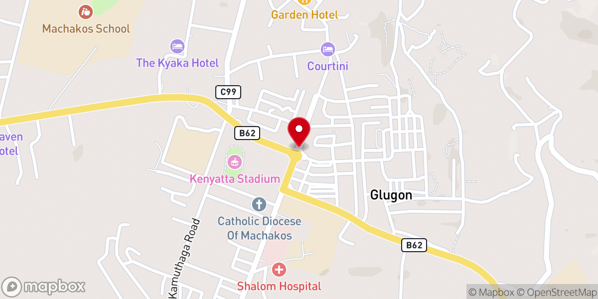Map showing location of Kisooni Catholic